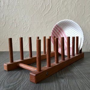 Vintage Wood Plate/Bowl Stand